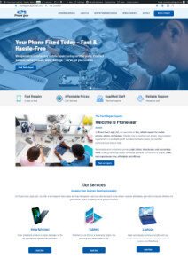 Phone gear web layout